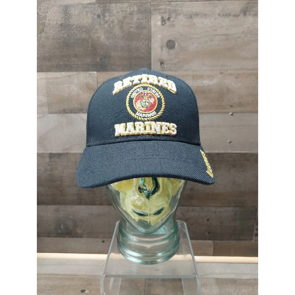 United States Marines Retired Marines Hook n Loop Hat - Picture 2 of 6
